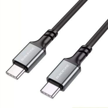 Punjač i podatkovni 60W USB-C na USB-C kabel Borofone "BX83" - 3A - 1m - crn