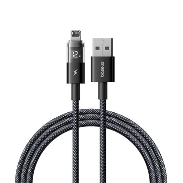 Punjač i podatkovni USB-A na Lightning kabel Baseus "Data Cable Display 2" - 2.4A - 1m - cosmic black