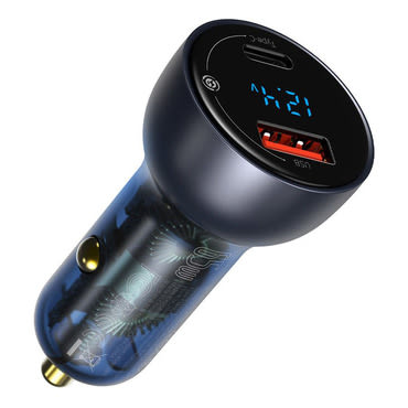 Automobilski 65W punjač Baseus "CCKX-C0G" USB-C PD, USB QC4.0 - gray