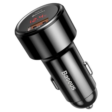 Automobilski 45W punjač Baseus "Magic Series" s LED prikazivačem - black