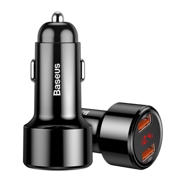 Automobilski 45W punjač Baseus "Magic Series CCMLC20A-01" 2x USB s LED prikazivačem - black