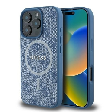 Maskica Guess "4G Ring Classic Logo MagSafe" za iPhone 16 Pro - Blue