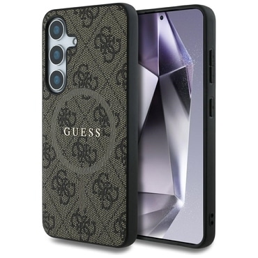 Maskica Guess "4G Ring Classic Logo MagSafe" za Samsung Galaxy S25 Plus - Brown