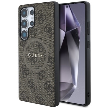 Maskica Guess "4G Ring Classic Logo MagSafe" za Samsung Galaxy S25 Ultra - Brown