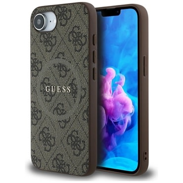Maskica Guess "4G Ring Classic Logo MagSafe" za iPhone 16e / iPhone 17e - Brown