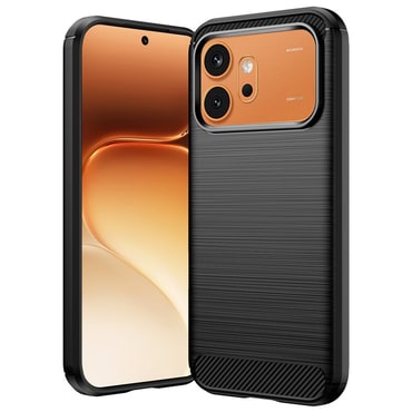 TPU gel maska "Brushed Carbon" za Honor 600 / 600 Pro - crn