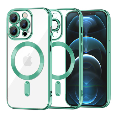Maskica Techsuit "Luxury Crystal MagSafe" za iPhone 12 Pro - svijetlo zelen