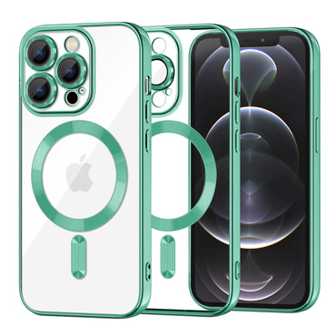 Maskica Techsuit "Luxury Crystal MagSafe" za iPhone 12 Pro - svijetlo zelen