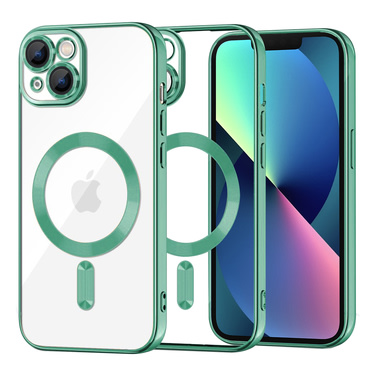 Maskica Techsuit "Luxury Crystal MagSafe" za iPhone 13 - svijetlo zelen