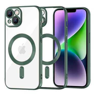 Maskica Techsuit "Luxury Crystal MagSafe" za iPhone 14 Plus - tamno zelen