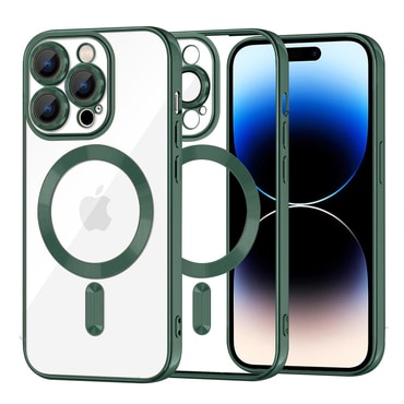 Maskica Techsuit "Luxury Crystal MagSafe" za iPhone 14 Pro - tamno zelen