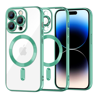 Maskica Techsuit "Luxury Crystal MagSafe" za iPhone 14 Pro - svijetlo zelen