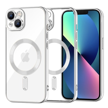 Maskica Techsuit "Luxury Crystal MagSafe" za iPhone 13 - srebrn