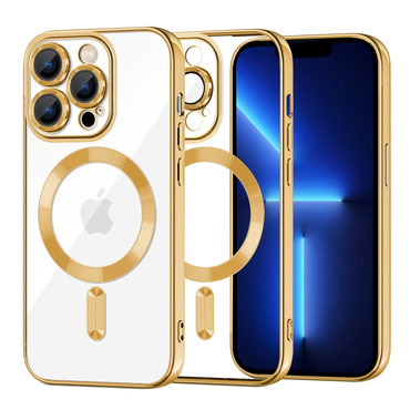 Maskica Techsuit "Luxury Crystal MagSafe" za iPhone 13 Pro Max - zlatan