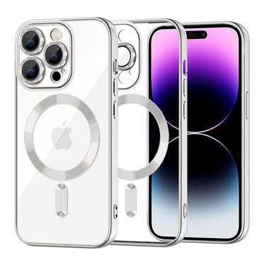 Maskica Techsuit "Luxury Crystal MagSafe" za iPhone 14 Pro Max - srebrn