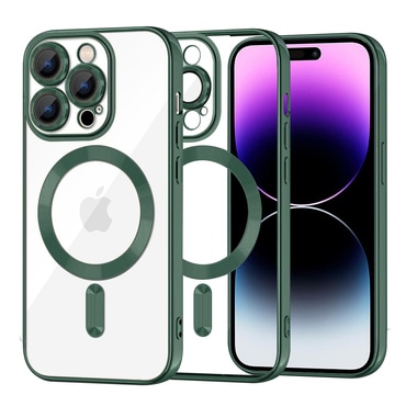 Maskica Techsuit "Luxury Crystal MagSafe" za iPhone 14 Pro Max - tamno zelen