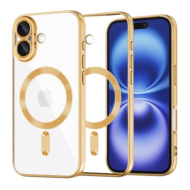 Maskica Techsuit "Luxury Crystal MagSafe" za iPhone 16 - zlatan