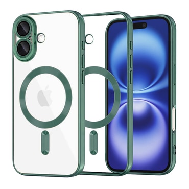Maskica Techsuit "Luxury Crystal MagSafe" za iPhone 16 - tamno zelen