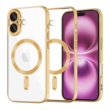 Maskica Techsuit "Luxury Crystal MagSafe" za iPhone 16 Plus - zlatan