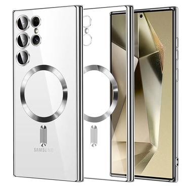Maskica Techsuit "Luxury Crystal MagSafe" za Samsung Galaxy S24 Ultra - srebrn