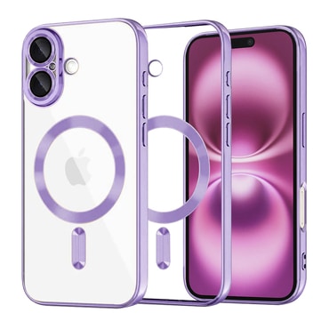 Maskica Techsuit "Luxury Crystal MagSafe" za iPhone 16 Plus - svijetlo ljubičast