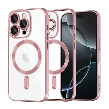 Maskica Techsuit "Luxury Crystal MagSafe" za iPhone 16 Pro - roza