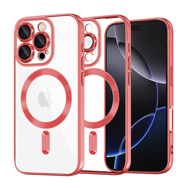 Maskica Techsuit "Luxury Crystal MagSafe" za iPhone 16 Pro Max - crven