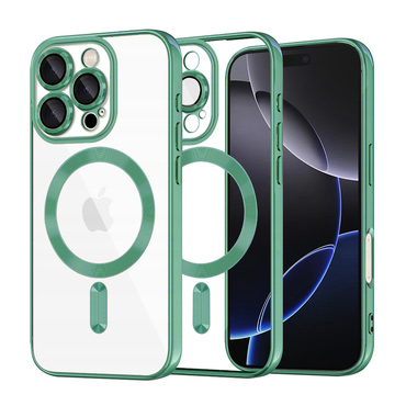 Maskica Techsuit "Luxury Crystal MagSafe" za iPhone 16 Pro Max - svijetlo zelen