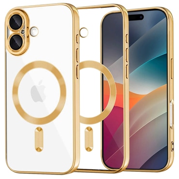 Maskica Techsuit "Luxury Crystal MagSafe" za iPhone 17 - zlatan