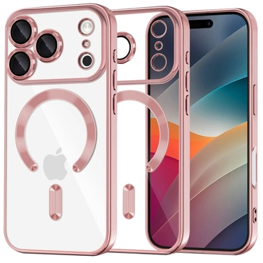 Maskica Techsuit "Luxury Crystal MagSafe" za iPhone 17 Pro - roza