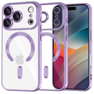 Maskica Techsuit "Luxury Crystal MagSafe" za iPhone 17 Pro - svijetlo ljubičast