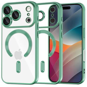 Maskica Techsuit "Luxury Crystal MagSafe" za iPhone 17 Pro - svijetlo zelen