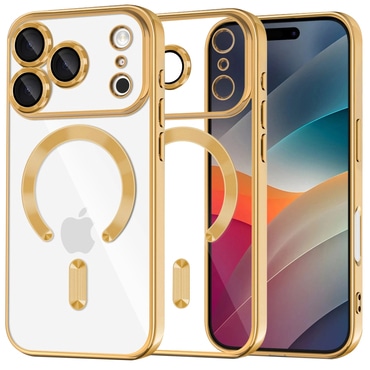 Maskica Techsuit "Luxury Crystal MagSafe" za iPhone 17 Pro Max - zlatan