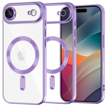 Maskica Techsuit "Luxury Crystal MagSafe" za iPhone Air - svijetlo ljubičast