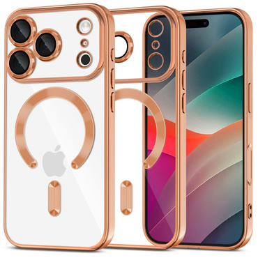 Maskica Techsuit "Luxury Crystal MagSafe" za iPhone 17 Pro - narančast