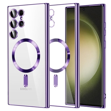Maskica Techsuit "Luxury Crystal MagSafe" za Samsung Galaxy S23 Ultra - svijetlo ljubičast