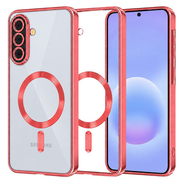 Maskica Techsuit "Luxury Crystal MagSafe" za Samsung Galaxy A57 - crven