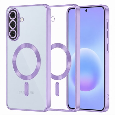 Maskica Techsuit "Luxury Crystal MagSafe" za Samsung Galaxy A57 - svijetlo ljubičast