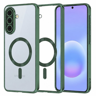 Maskica Techsuit "Luxury Crystal MagSafe" za Samsung Galaxy A57 - tamno zelen