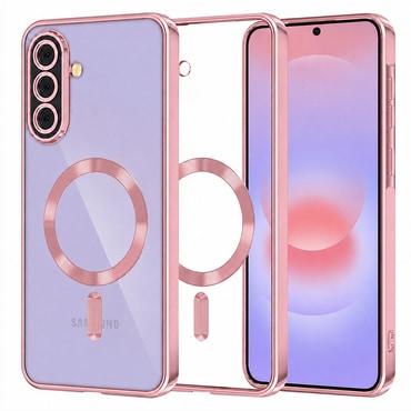 Maskica Techsuit "Luxury Crystal MagSafe" za Samsung Galaxy A37 - roza