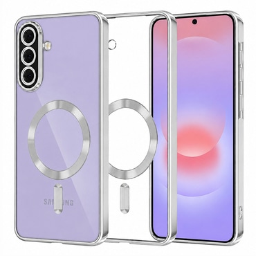 Maskica Techsuit "Luxury Crystal MagSafe" za Samsung Galaxy A37 - srebrn