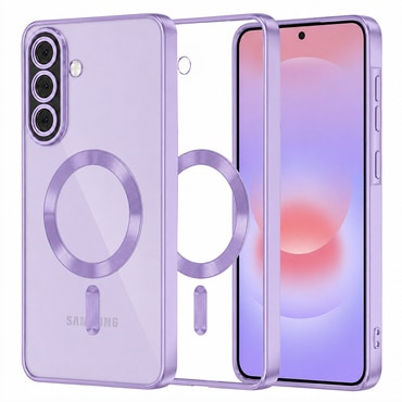 Maskica Techsuit "Luxury Crystal MagSafe" za Samsung Galaxy A37 - svijetlo ljubičast