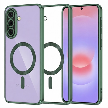 Maskica Techsuit "Luxury Crystal MagSafe" za Samsung Galaxy A37 - tamno zelen