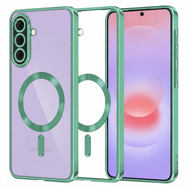 Maskica Techsuit "Luxury Crystal MagSafe" za Samsung Galaxy A37 - svijetlo zelen