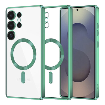 Maskica Techsuit "Luxury Crystal MagSafe" za Samsung Galaxy S25 Ultra - svijetlo zelen