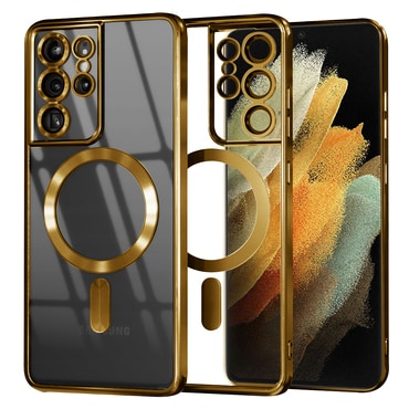 Maskica Techsuit "Luxury Crystal MagSafe" za Samsung Galaxy S21 Ultra - zlatan