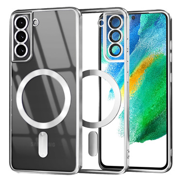 Maskica Techsuit "Luxury Crystal MagSafe" za Samsung Galaxy S21 FE 5G - srebrn