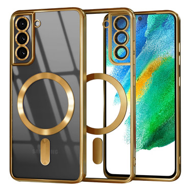Maskica Techsuit "Luxury Crystal MagSafe" za Samsung Galaxy S21 FE 5G - zlatan