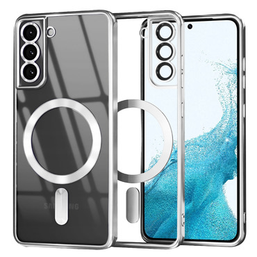Maskica Techsuit "Luxury Crystal MagSafe" za Samsung Galaxy S22 - srebrn