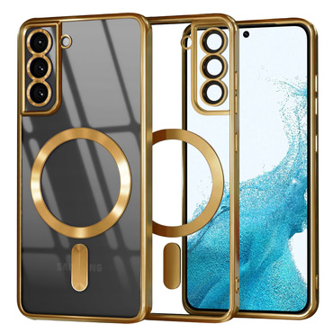 Maskica Techsuit "Luxury Crystal MagSafe" za Samsung Galaxy S22 - zlatan